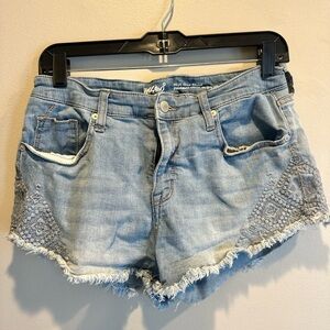 Super Stretchy Light Blue Denim Shorts
